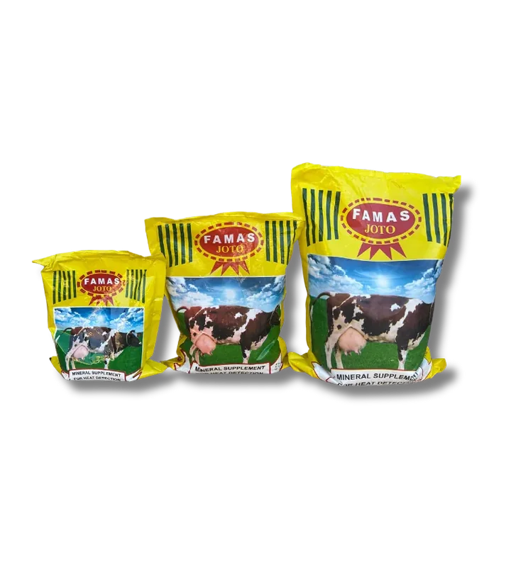 The FAMAS Joto range: 1 kg, 2 kg and 5 kg packets